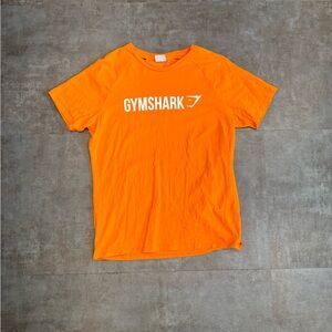 orange gym shark shirt